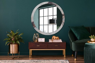 Round decorative wall mirror Abstract fluid