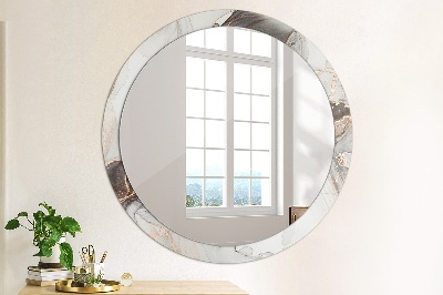 Round decorative wall mirror Abstract fluid