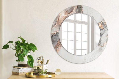 Round decorative wall mirror Abstract fluid