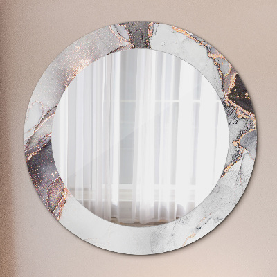 Round decorative wall mirror Abstract fluid