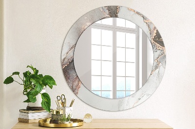 Round decorative wall mirror Abstract fluid