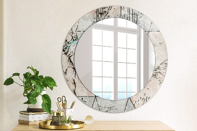 Round mirror decor Animals abstract