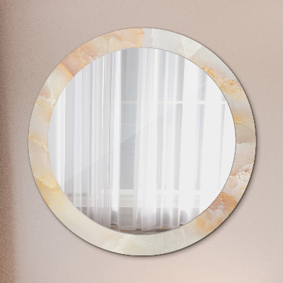 Round mirror decor Marble onyx