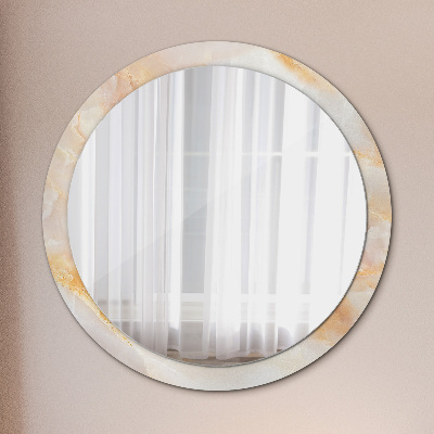 Round mirror decor Marble onyx