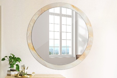 Round mirror decor Marble onyx