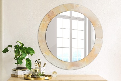 Round mirror decor Marble onyx