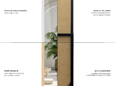 White floor mirror 36x156 cm