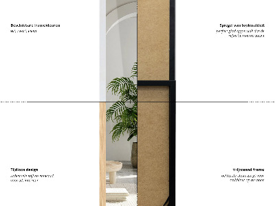 White floor mirror 36x156 cm