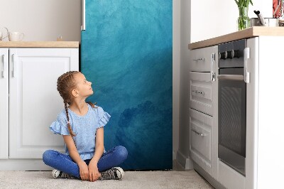 Decoration fridge cover Blue waves
