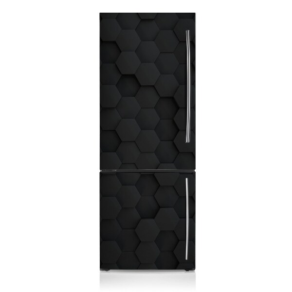 Decoration fridge cover Black hexagonal pattern