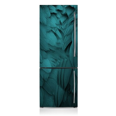 Decoration fridge cover Blue feathers