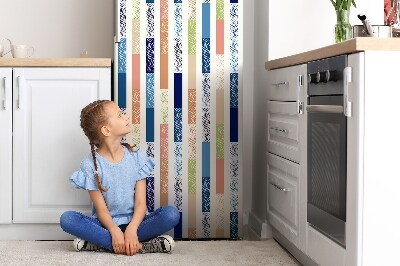 Decoration fridge cover Colorful stripes