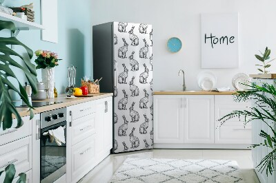 Decoration fridge cover White rabbits