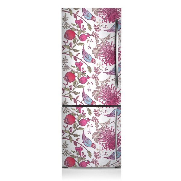 Decoration fridge cover Birds and flowers