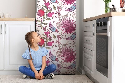 Decoration fridge cover Birds and flowers