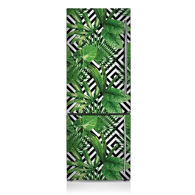 Decoration fridge cover Geometric leaves