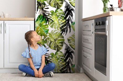 Magnetic fridge cover Watercolor leaves