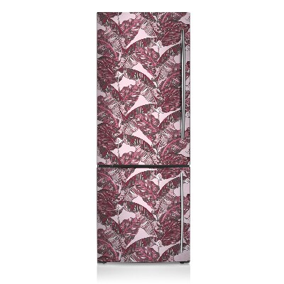 Decoration fridge cover Pink palm