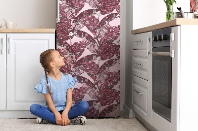 Decoration fridge cover Pink palm