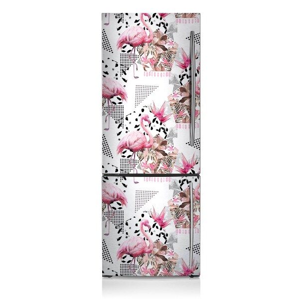 Decoration fridge cover Flamingos