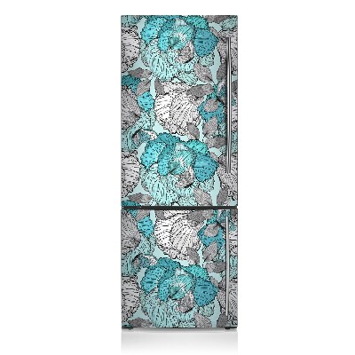 Magnetic fridge cover Doodle flowers