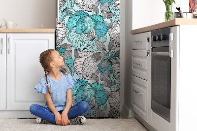 Magnetic fridge cover Doodle flowers