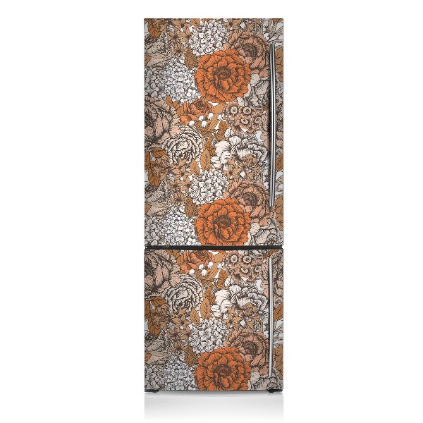 Decoration fridge cover Orange roses