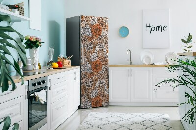 Decoration fridge cover Orange roses