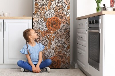 Decoration fridge cover Orange roses