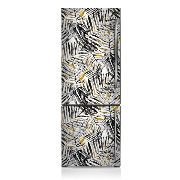 Decoration fridge cover Black leaves