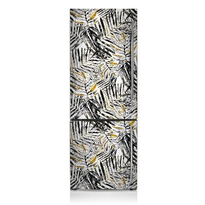 Decoration fridge cover Black leaves