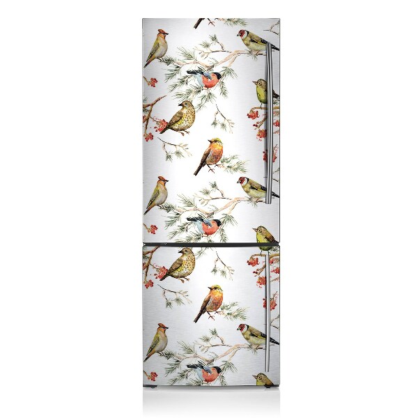 Magnetic fridge cover Birds on branches