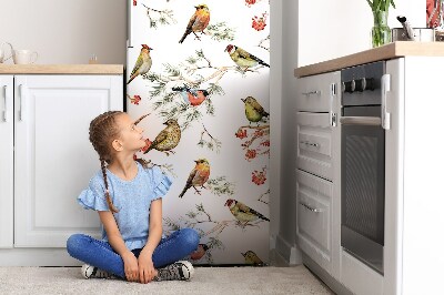 Magnetic fridge cover Birds on branches