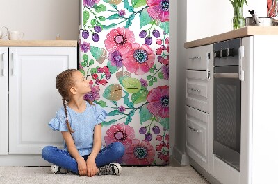 Magnetic fridge cover Flowers and berries