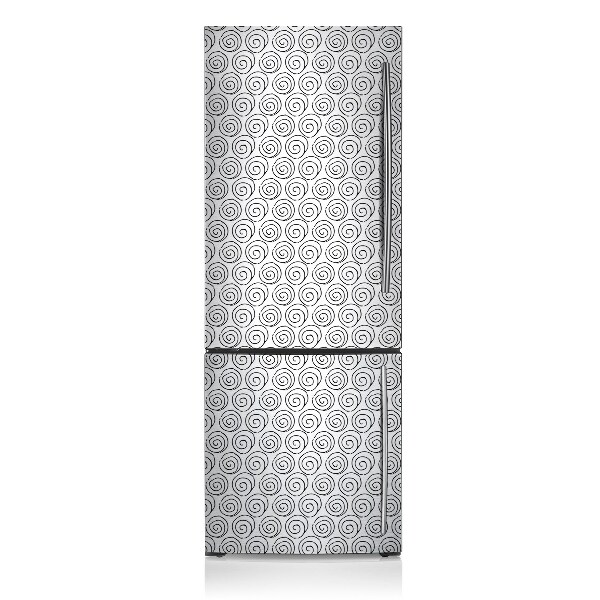 Magnetic fridge cover Black and white snail