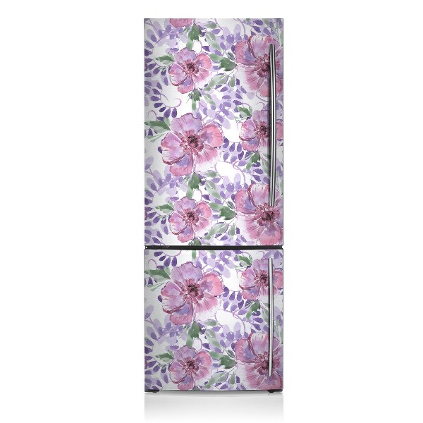 Decoration fridge cover Purple flowers