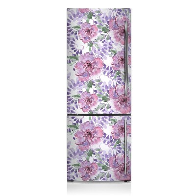 Decoration fridge cover Purple flowers