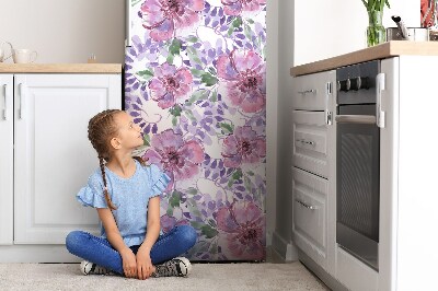 Decoration fridge cover Purple flowers