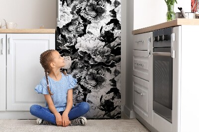 Decoration fridge cover Black roses