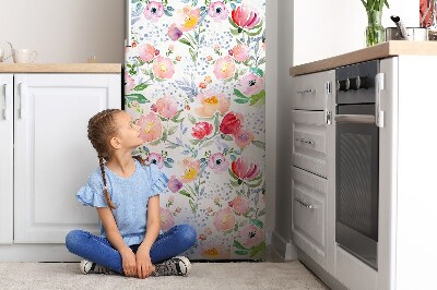 Magnetic fridge cover Pastel flowers