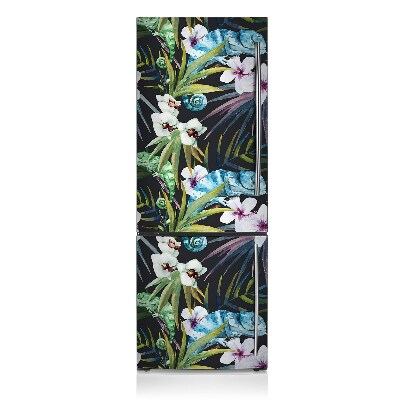 Decoration fridge cover Blue chameleon