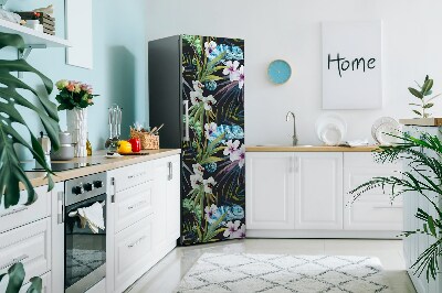 Decoration fridge cover Blue chameleon