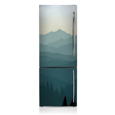 Decoration fridge cover Forest mountains