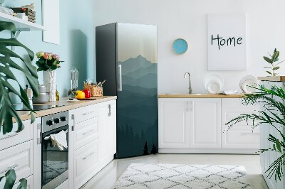 Decoration fridge cover Forest mountains