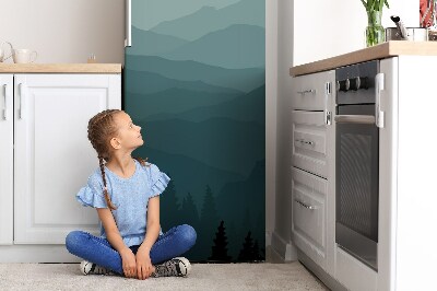 Decoration fridge cover Forest mountains