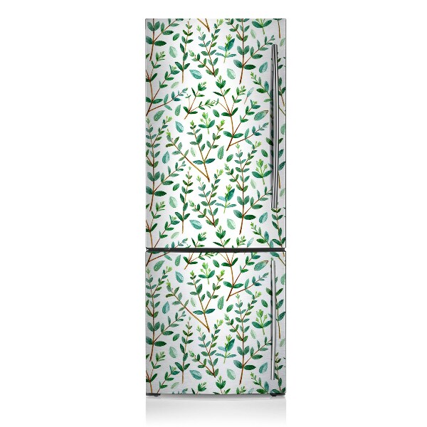 Magnetic fridge cover Green branches