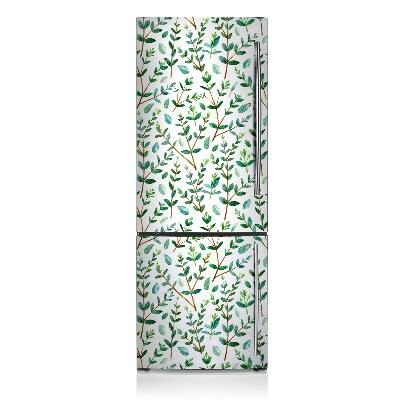 Magnetic fridge cover Green branches