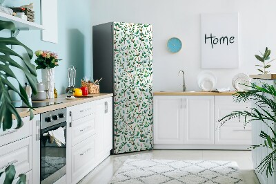 Magnetic fridge cover Green branches