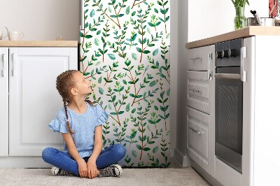 Magnetic fridge cover Green branches