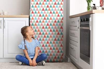 Decoration fridge cover Colorful triangles